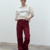 WIDE LEG BORDO