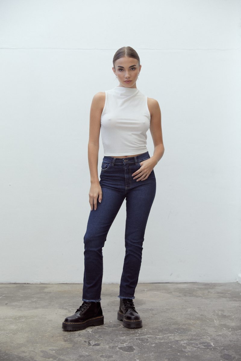 STRAIGHT SALLY CROP ELASTIZADO