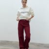 WIDE LEG BORDO