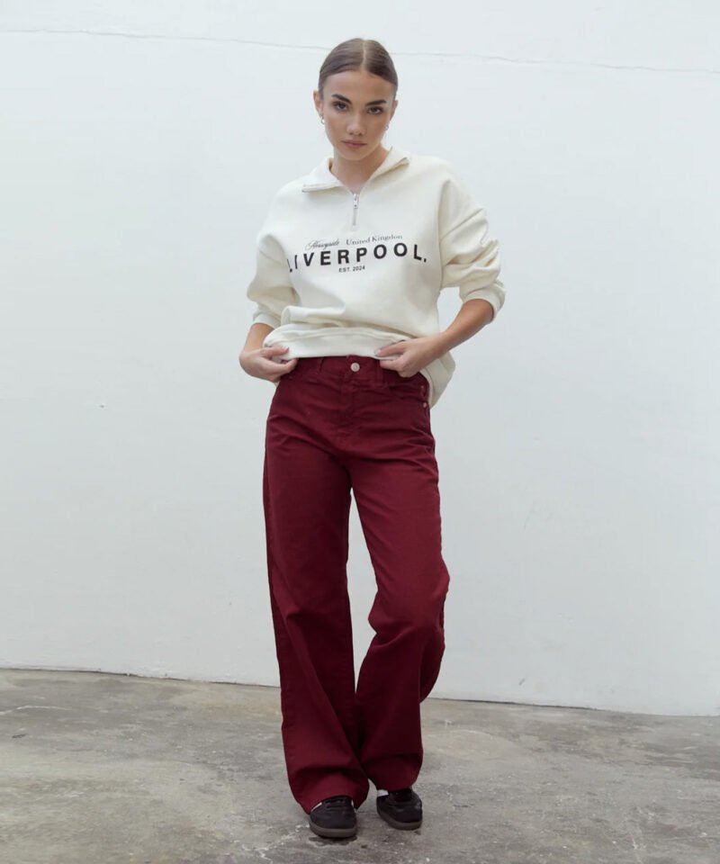WIDE LEG BORDO