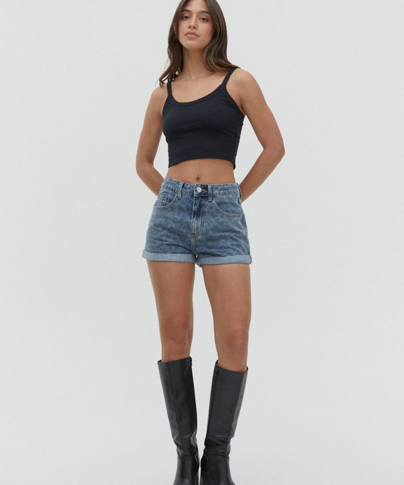 SHORT AZUL ANIMAL PRINT - TW17