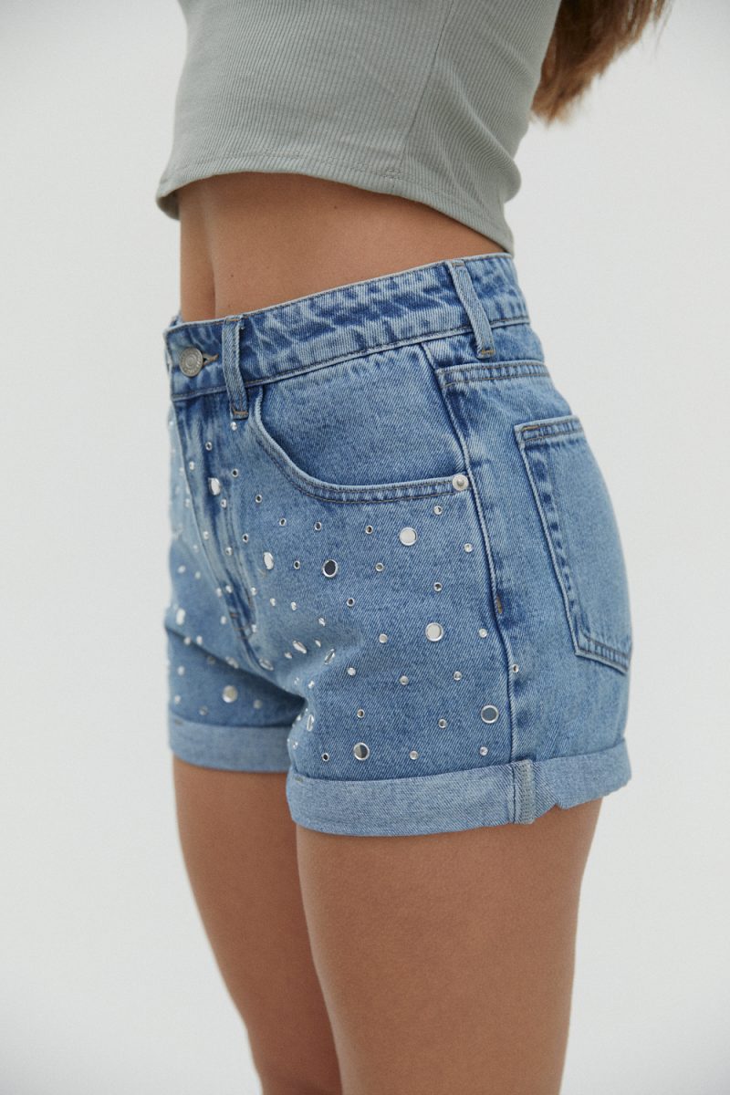 SHORT AZUL TACHA PLANA - TW13 - Imagen 2