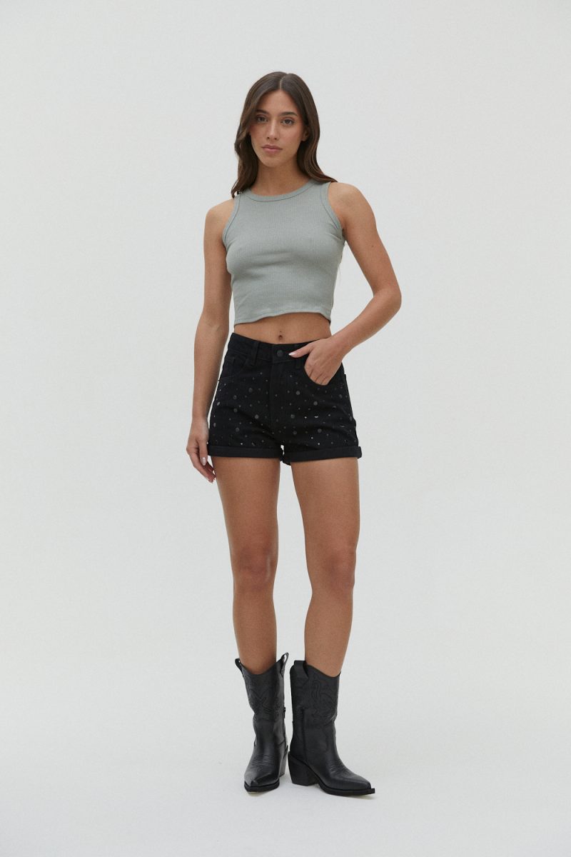 SHORT NEGRO TACHA PLANA - TW14