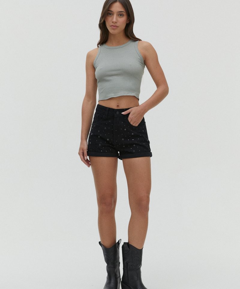SHORT NEGRO TACHA PLANA - TW14