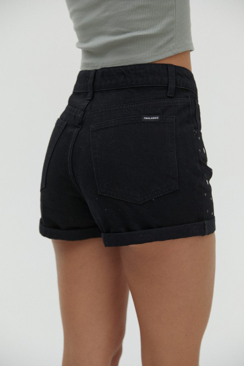 SHORT NEGRO TACHA PLANA - TW14 - Imagen 4