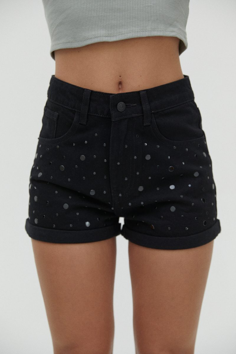 SHORT NEGRO TACHA PLANA - TW14 - Imagen 3