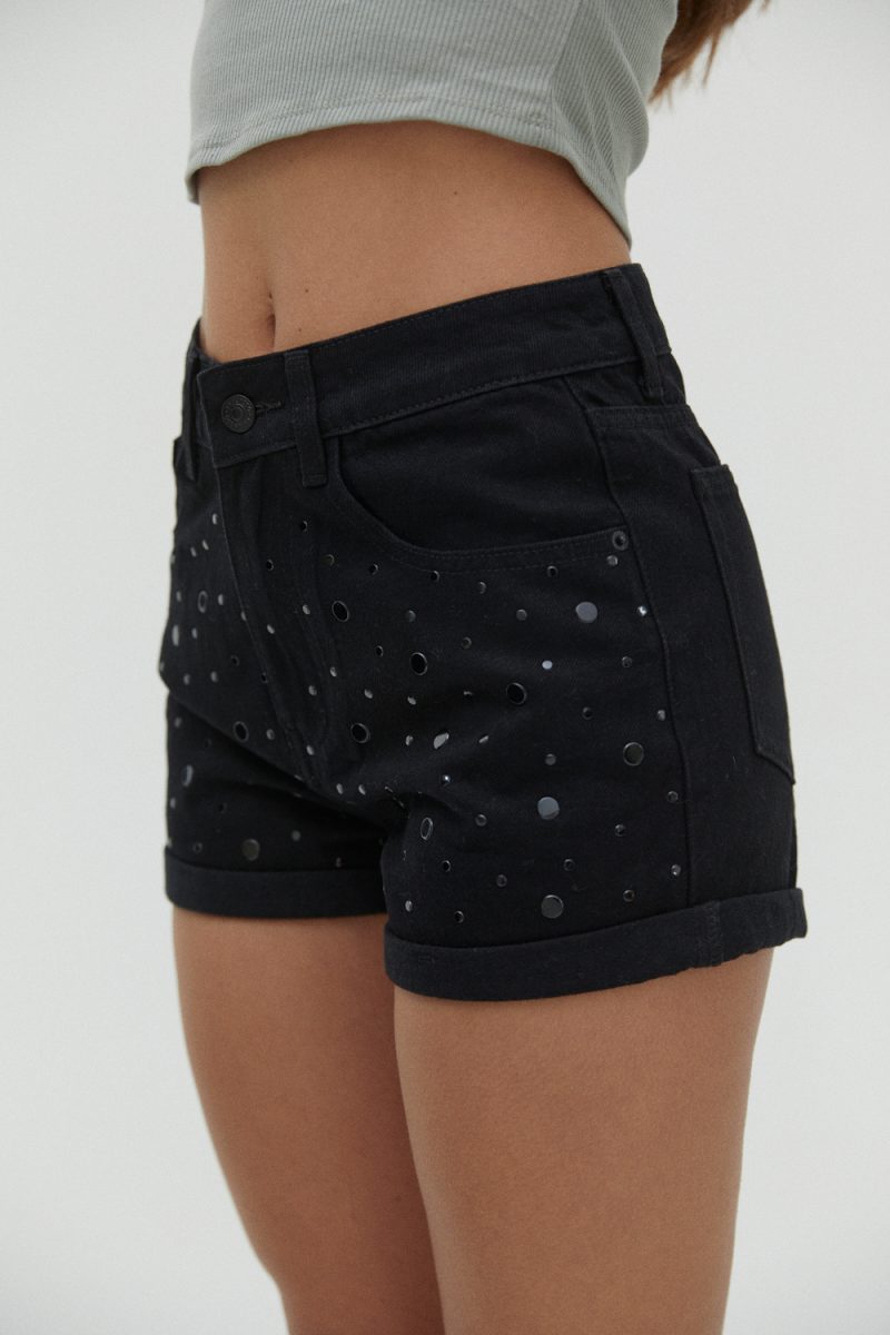 SHORT NEGRO TACHA PLANA - TW14 - Imagen 2