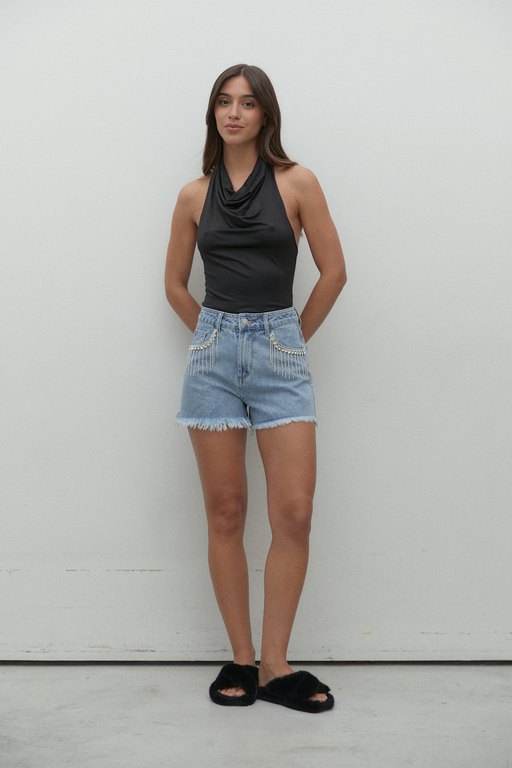 SHORT DESCLECADO CADENAS - TW12