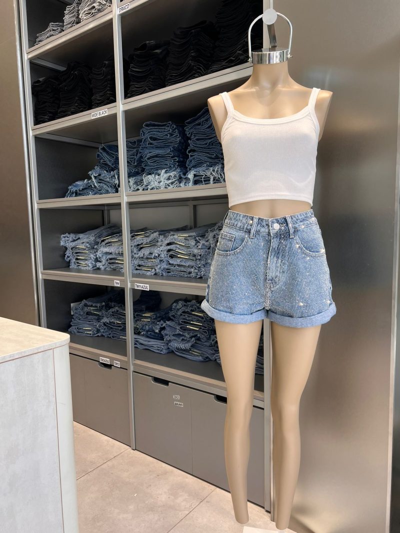 SHORT ROLL UP FULL STRASS - TW15