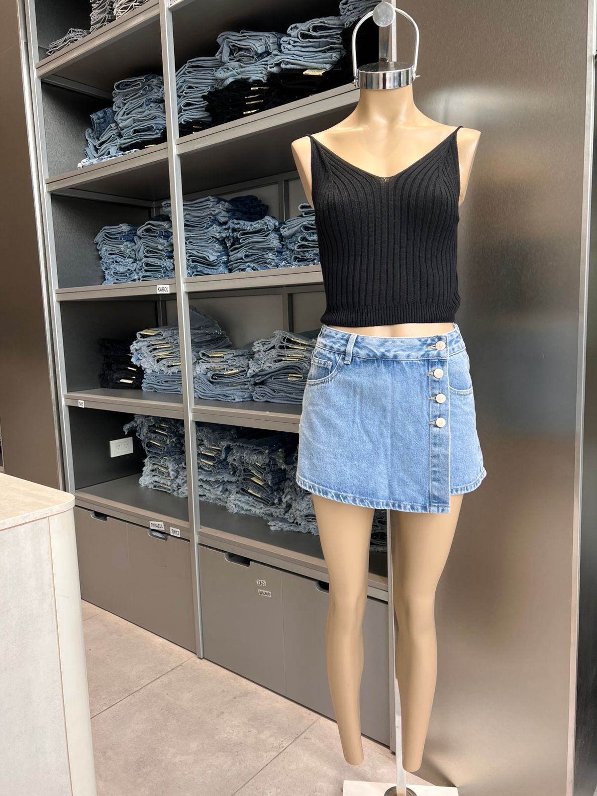 SKORT AZUL 4 BOTONES – TW31AZUL