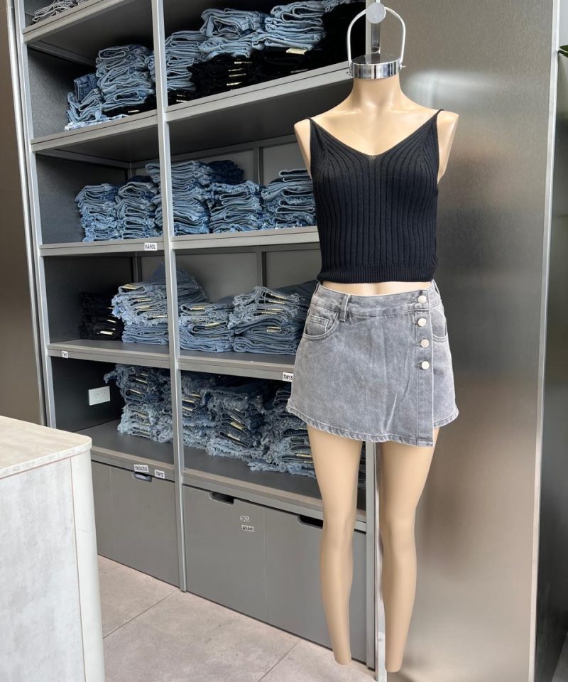 SKORT GRIS 4 BOTONES – TW31GRIS