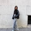 WIDE LEG STRASS COMBINADO GRIS - T806GRIS - Imagen 2