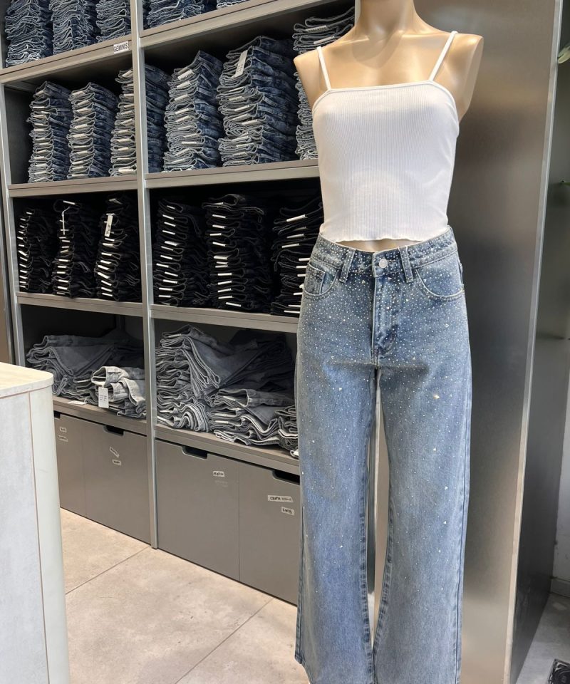 WIDE LEG STARRY AZUL - T804 AZUL