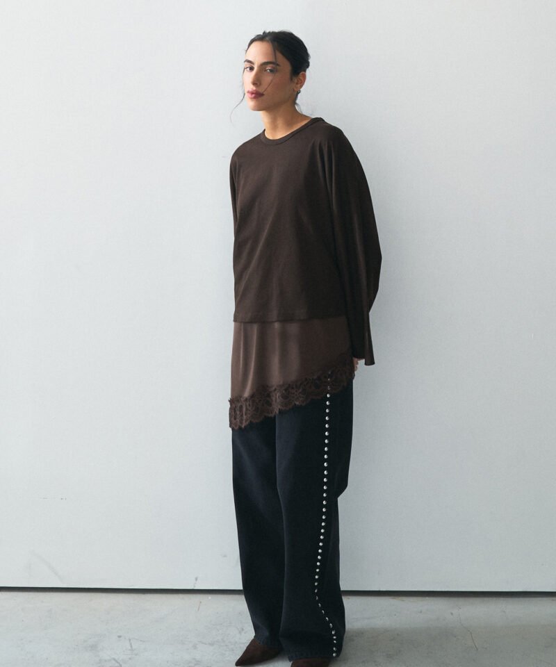 WIDE LEG TACHAS NEGRO - T805NEGRO
