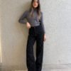 WIDE LEG CROSS STRASS - T809