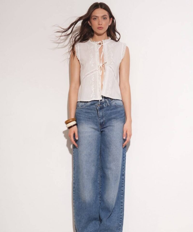 WIDE LEG ARIEL ASIMETRICO