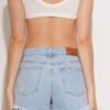SHORT DESFLECADO CELESTE FULL STRASS - TH15CELESTE - Imagen 3