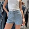 SHORT FULL STRASS CELESTE - TH17 - Imagen 2