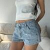 SHORT TACHAS CORAZON CELESTE - TH23CELESTE - Imagen 4