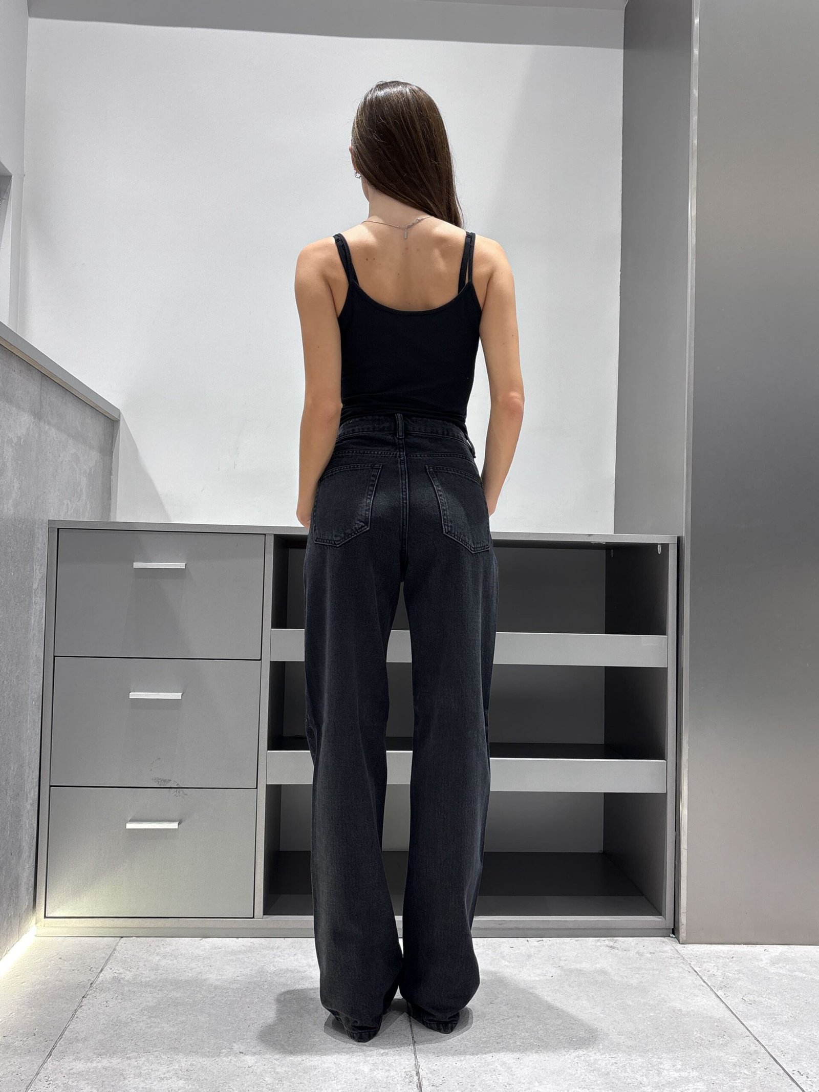 WIDE LEG NEGRO FULL STRASS - TH810 - Imagen 3