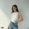 SHORT CARPINTERO SIDE STRASS AZUL - TH20 - Imagen 4