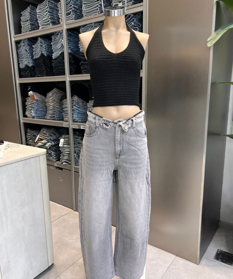 BAGGY CINTURA ABIERTA GRIS - TH9