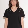 REMERA FLOWER STRASS - TD3