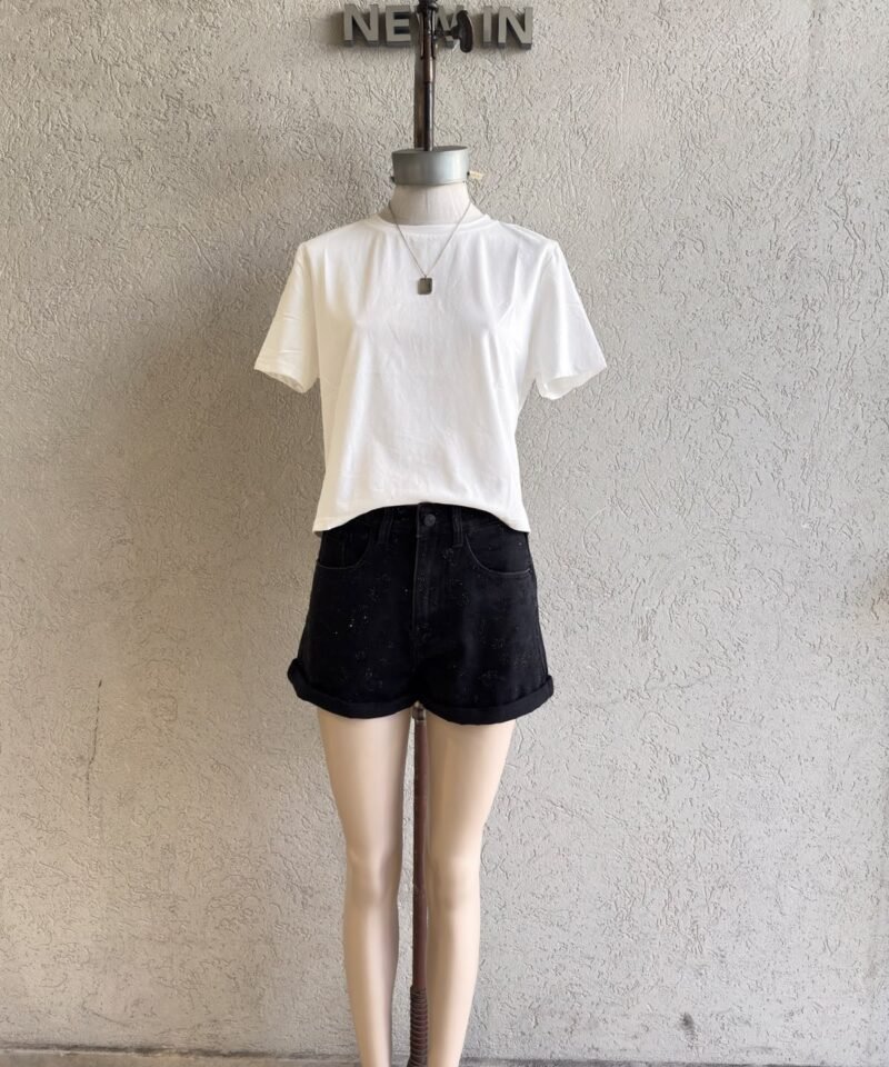 SHORT ANIMAL STRASS NEGRO - TD18NEGRO