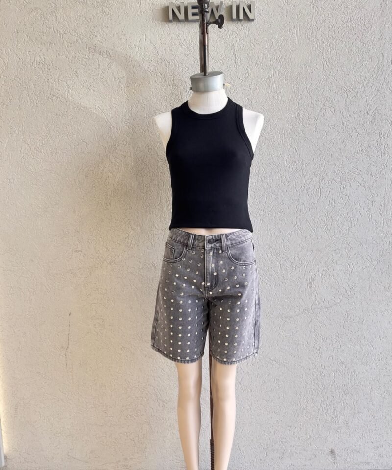 BERMUDA FULL TACHAS GRIS - TH21GRIS