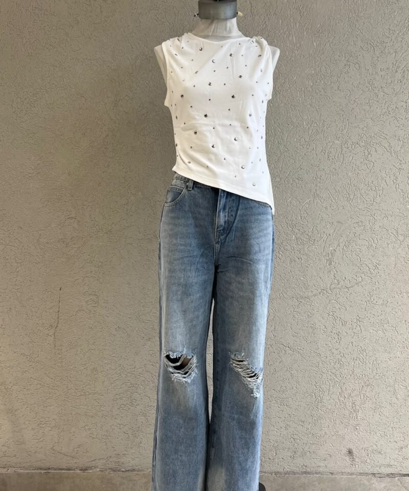 WIDE LEG ROTURAS EN RODILLAS - TJ6