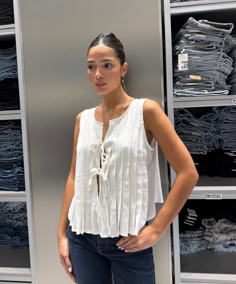 BLUSA LINO PLIEGUES