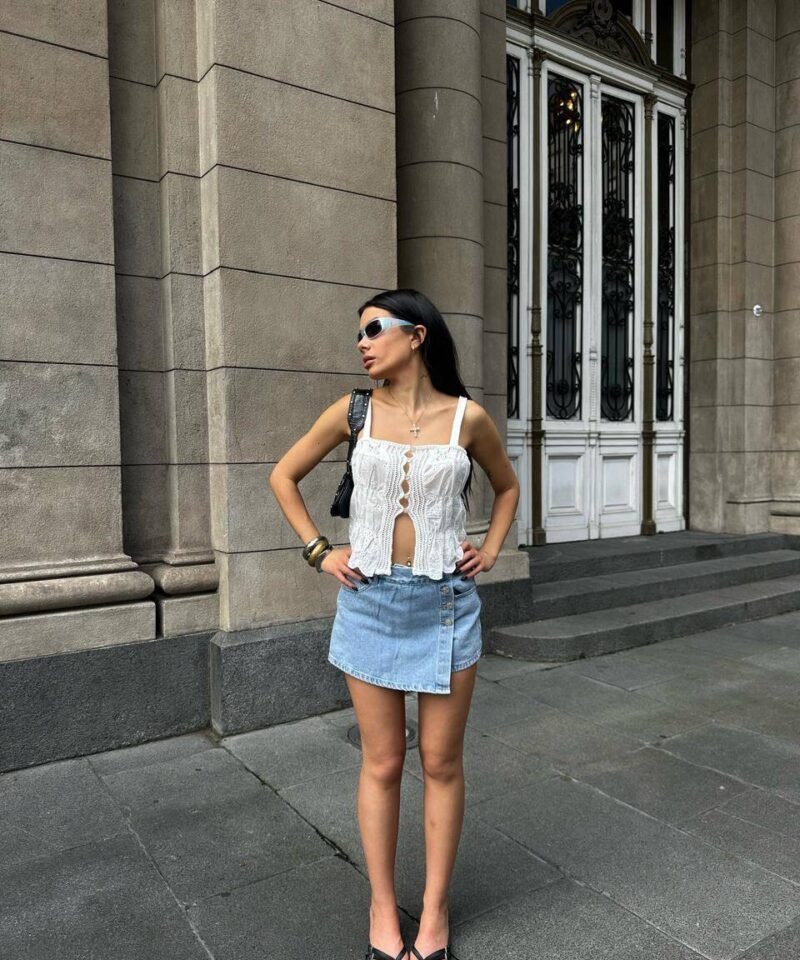 SKORT CELESTE 4 BOTONES - TW31CEL